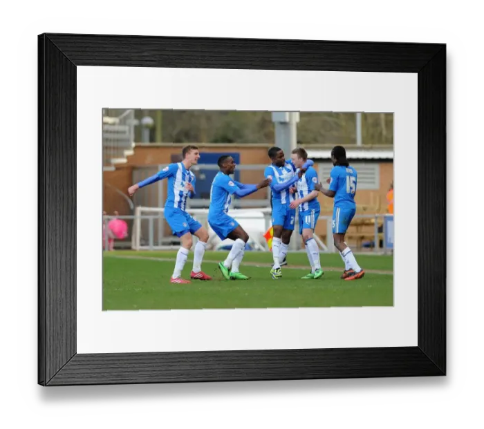 Framed Print : Exultant Freddie Sears and Colchester United Team Celebrate Goal Against Bristol City, 2014 Framed Print : Exultant Freddie Sears and Colchester United Team Celebrate Goal Against Bristol City, 2014