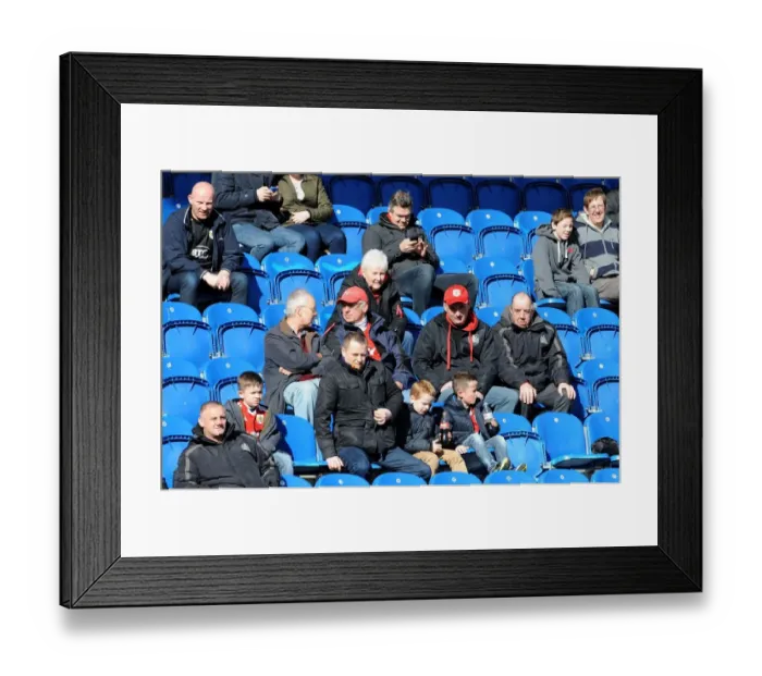 Framed Print : Bristol City Fans Unwavering Passion at Colchester United vs. Bristol City, Sky Bet League One (22 / 03 / 2014)