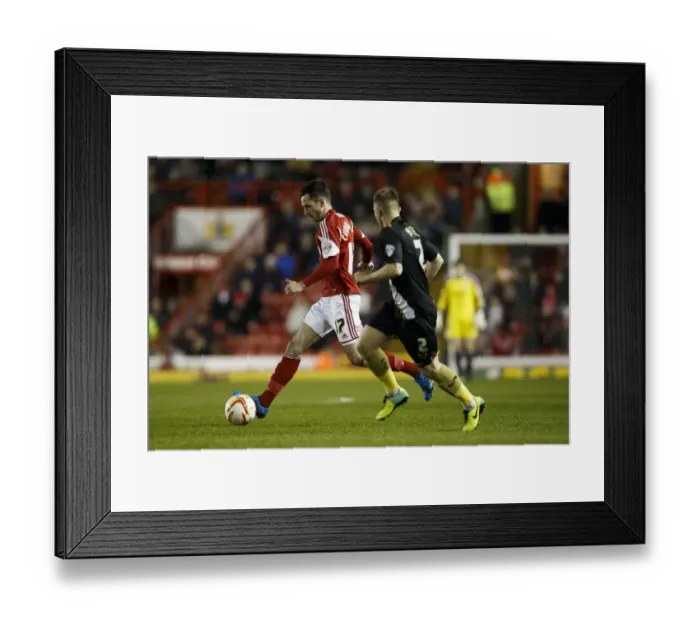 Framed Print : Bristol City vs Port Vale: Intense Battle between Greg Cunningham and Adam Yates