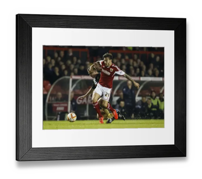 Framed Print : Marlon Pack Faces Off Against Port Vale Opponent in Sky Bet League One Clash at Ashton Gate