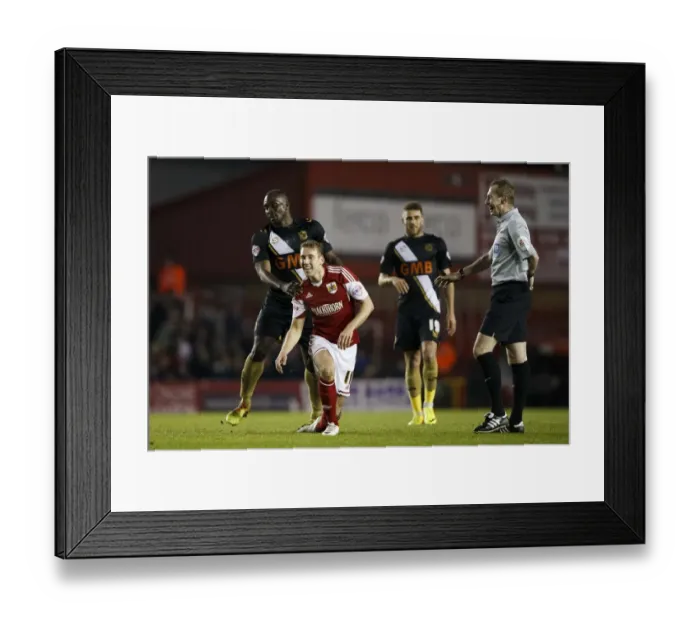 Framed Print : Bristol City's Scott Wagstaff Smiles After Foul by Port Vale's Anthony Griffith during Sky Bet League One Match Framed Print : Bristol City's Scott Wagstaff Smiles After Foul by Port Vale's Anthony Griffith during Sky Bet League One Match