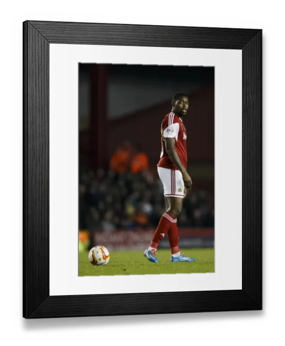 Framed Print : Bristol City Midfielder Jay Emmanuel-Thomas Ponders at Ashton Gate during Bristol City vs Port Vale, Sky Bet League One (2014) Framed Print : Bristol City Midfielder Jay Emmanuel-Thomas Ponders at Ashton Gate during Bristol City vs Port Vale, Sky Bet League One (2014)