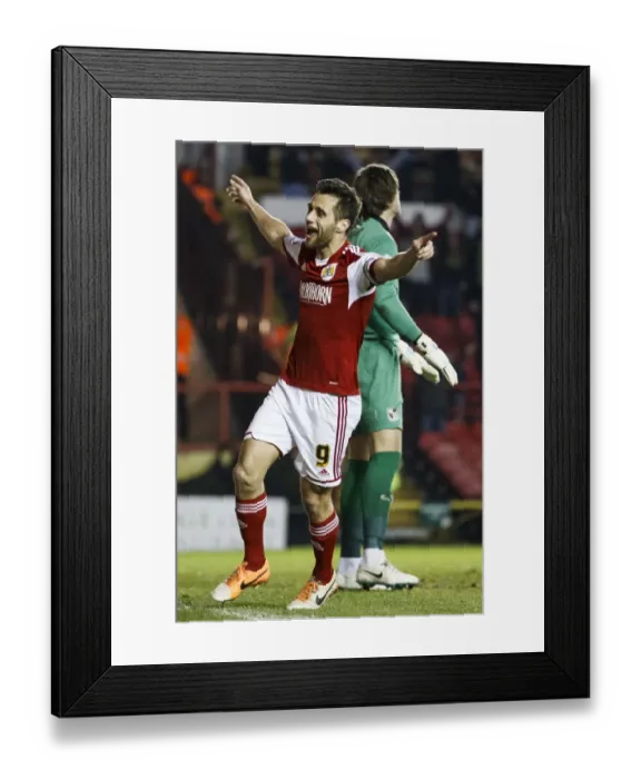 Framed Print : Bristol City Celebrates: Sam Baldock and Nyron Nosworthy's Goal vs Port Vale (25 / 03 / 2014) Framed Print : Bristol City Celebrates: Sam Baldock and Nyron Nosworthy's Goal vs Port Vale (25 / 03 / 2014)