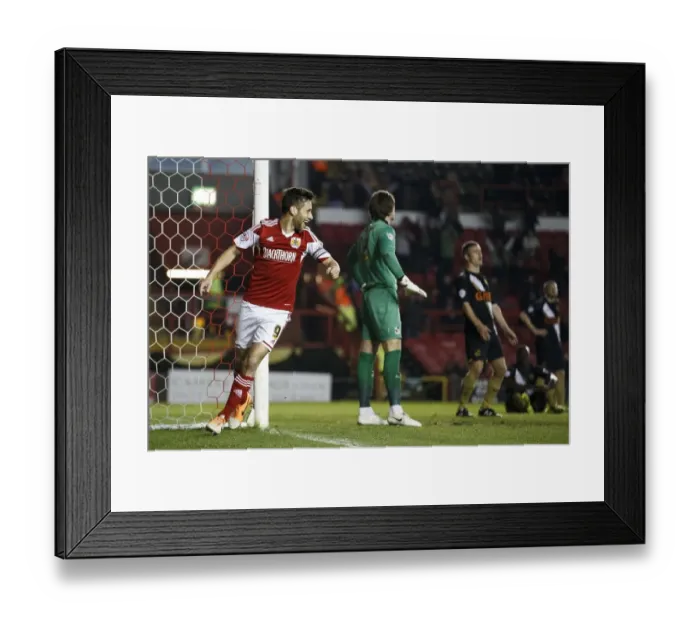 Framed Print : Nyron Nosworthy's Game-Winning Goal: Bristol City Celebrates Against Port Vale (2014) Framed Print : Nyron Nosworthy's Game-Winning Goal: Bristol City Celebrates Against Port Vale (2014)