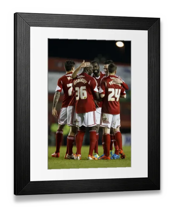 Framed Print : Bristol City's Nyron Nosworthy Scores the Decisive Goal: 2-0 Lead at Ashton Gate Framed Print : Bristol City's Nyron Nosworthy Scores the Decisive Goal: 2-0 Lead at Ashton Gate