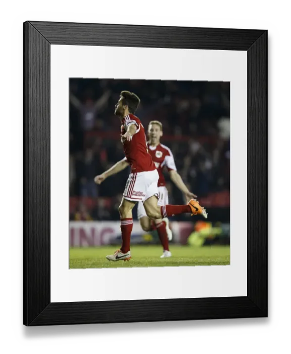 Framed Print : Bristol City's Sam Baldock Scores Third Goal Against Port Vale in Sky Bet League One Match, 2014 Framed Print : Bristol City's Sam Baldock Scores Third Goal Against Port Vale in Sky Bet League One Match, 2014