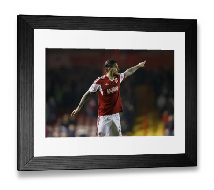 Framed Print : Marlon Pack of Bristol City in Action Against Port Vale - Sky Bet League One, 2014