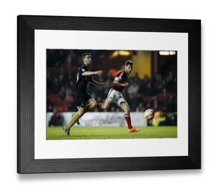 Framed Print : Bristol City's Sam Baldock Scores Fifth Goal Against Port Vale in Sky Bet League One Match, 2014 Framed Print : Bristol City's Sam Baldock Scores Fifth Goal Against Port Vale in Sky Bet League One Match, 2014