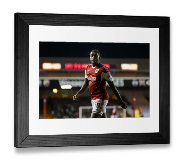 Framed Print : Bristol City FC: Jay Emmanuel-Thomas Ponders the Game at Ashton Gate, 2014 Framed Print : Bristol City FC: Jay Emmanuel-Thomas Ponders the Game at Ashton Gate, 2014