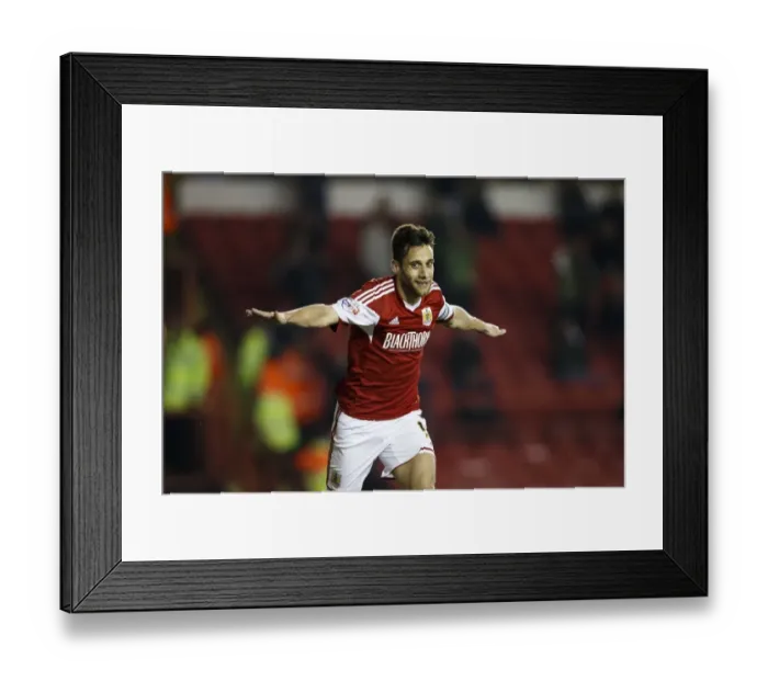 Framed Print : Bristol City's Sam Baldock Scores Third Goal Against Port Vale in Sky Bet League One (2014) Framed Print : Bristol City's Sam Baldock Scores Third Goal Against Port Vale in Sky Bet League One (2014)