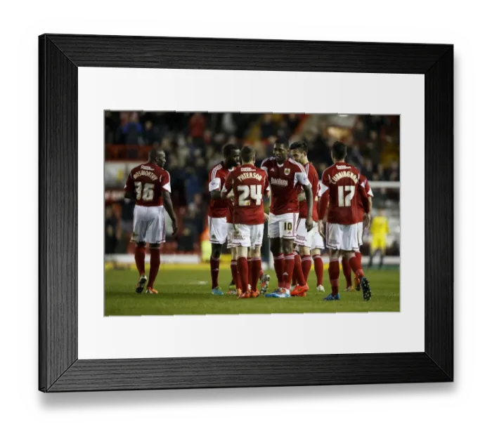 Framed Print : Bristol City's Jay Emmanuel-Thomas Scores Fourth Goal: 4-0 Lead Against Port Vale