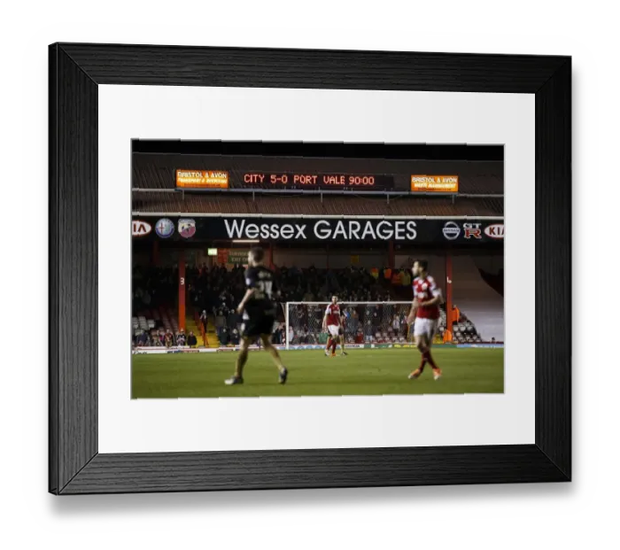 Framed Print : Five-Star Victory: Bristol City's Dominant 5-0 Win Over Port Vale at Ashton Gate, March 2014