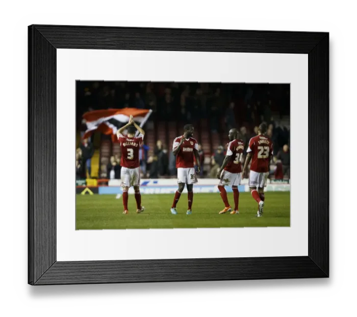 Framed Print : Bristol City: Karleigh Osborne and Nyron Nosworthy Celebrate 5-0 Win Over Port Vale Framed Print : Bristol City: Karleigh Osborne and Nyron Nosworthy Celebrate 5-0 Win Over Port Vale