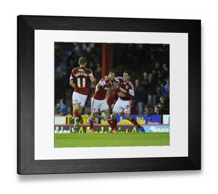 Framed Print : Bristol City's Sam Baldock Scores the Thrilling Winning Goal Against Swindon Town in Sky Bet League One Framed Print : Bristol City's Sam Baldock Scores the Thrilling Winning Goal Against Swindon Town in Sky Bet League One