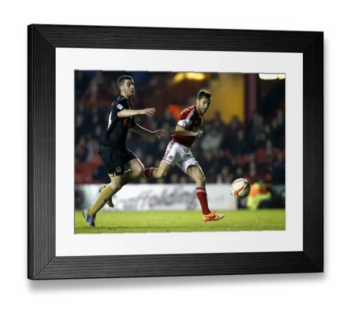Framed Print : Bristol City's Sam Baldock Scores His Second Goal Against Swindon Town at Ashton Gate, Sky Bet League One Framed Print : Bristol City's Sam Baldock Scores His Second Goal Against Swindon Town at Ashton Gate, Sky Bet League One
