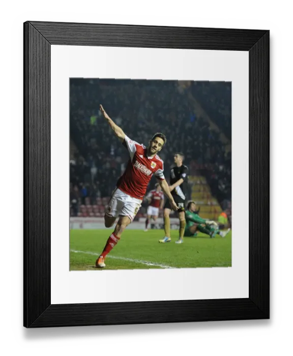 Framed Print : Bristol City's Sam Baldock Scores Double: Thrilling Moment from Ashton Gate (Bristol City vs Swindon Town, Sky Bet League One) Framed Print : Bristol City's Sam Baldock Scores Double: Thrilling Moment from Ashton Gate (Bristol City vs Swindon Town, Sky Bet League One)