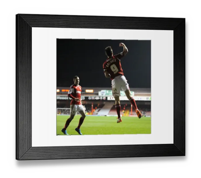Framed Print : Bristol City's Sam Baldock Doubles the Lead Against Swindon Town in Sky Bet League One Framed Print : Bristol City's Sam Baldock Doubles the Lead Against Swindon Town in Sky Bet League One