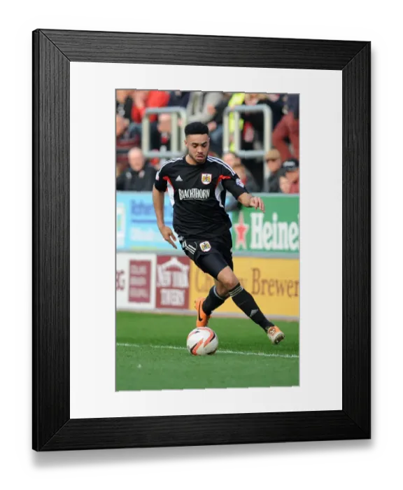 Framed Print : Derrick Williams of Bristol City in Action against Rotherham United, Sky Bet League One, 2014