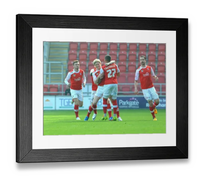 Framed Print : Tavernier's Thrilling Goal and Euphoric Celebration: Rotherham United vs. Bristol City (2014) Framed Print : Tavernier's Thrilling Goal and Euphoric Celebration: Rotherham United vs. Bristol City (2014)
