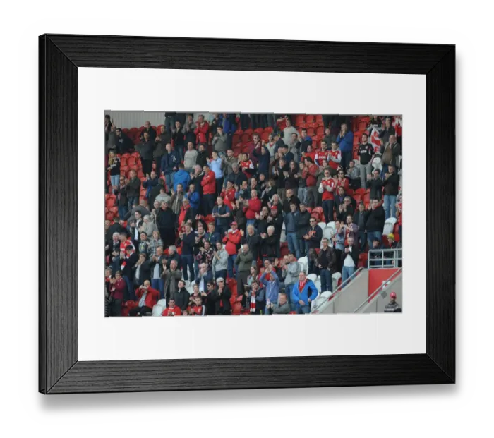 Framed Print : Bristol City Fans in Action at Rotherham United's New York Stadium, 2014 Framed Print : Bristol City Fans in Action at Rotherham United's New York Stadium, 2014