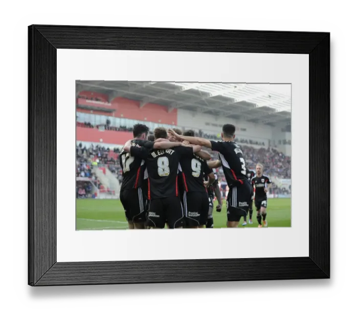 Framed Print : Bristol City's Wade Elliott Celebrates Goal with Team Mates against Rotherham United, 2014 Framed Print : Bristol City's Wade Elliott Celebrates Goal with Team Mates against Rotherham United, 2014