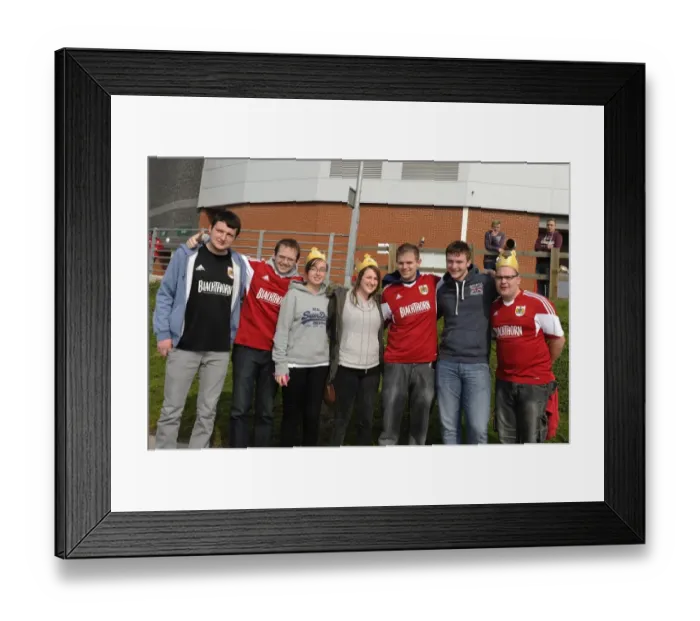 Framed Print : Bristol City Fans Cheering at Rotherham United's New York Stadium, 2014 Framed Print : Bristol City Fans Cheering at Rotherham United's New York Stadium, 2014