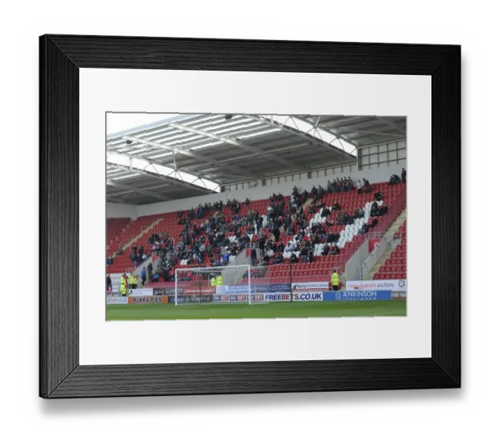 Framed Print : Bristol City Fans Cheer at Rotherham United's New York Stadium during Sky Bet League One Match, 2014 Framed Print : Bristol City Fans Cheer at Rotherham United's New York Stadium during Sky Bet League One Match, 2014