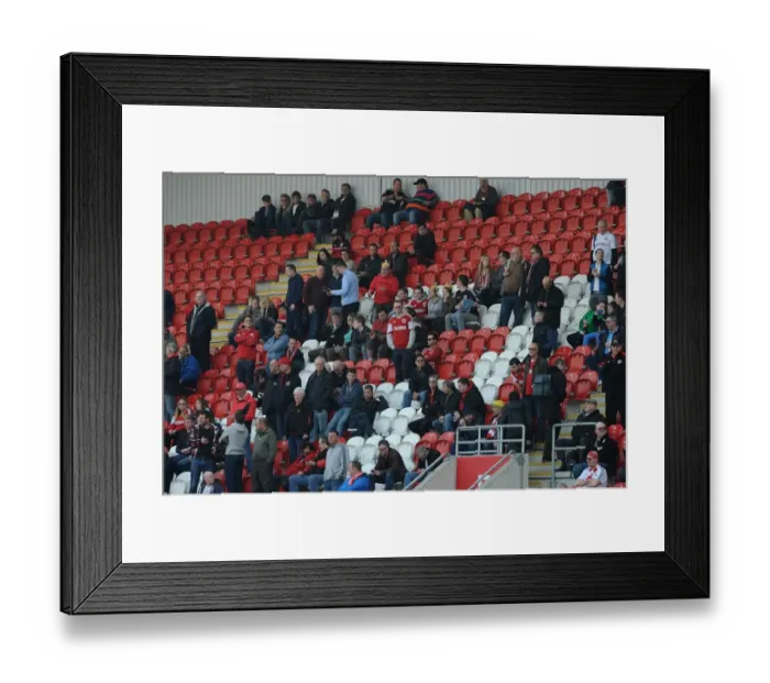 Framed Print : Bristol City Fans Cheering at Rotherham United's New York Stadium, 2014