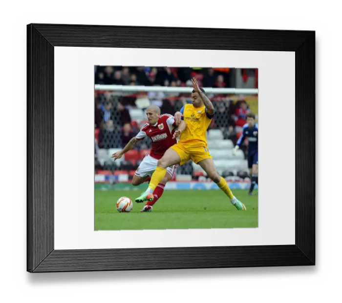 Framed Print : Battling for Supremacy: El-Abd vs. Davies in Bristol City vs. Preston North End Clash Framed Print : Battling for Supremacy: El-Abd vs. Davies in Bristol City vs. Preston North End Clash