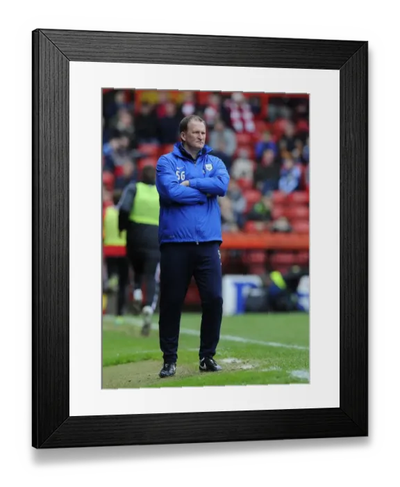 Framed Print : Simon Grayson Leads Preston North End at Ashton Gate: Bristol City vs. Preston North End, Sky Bet League One Football Match