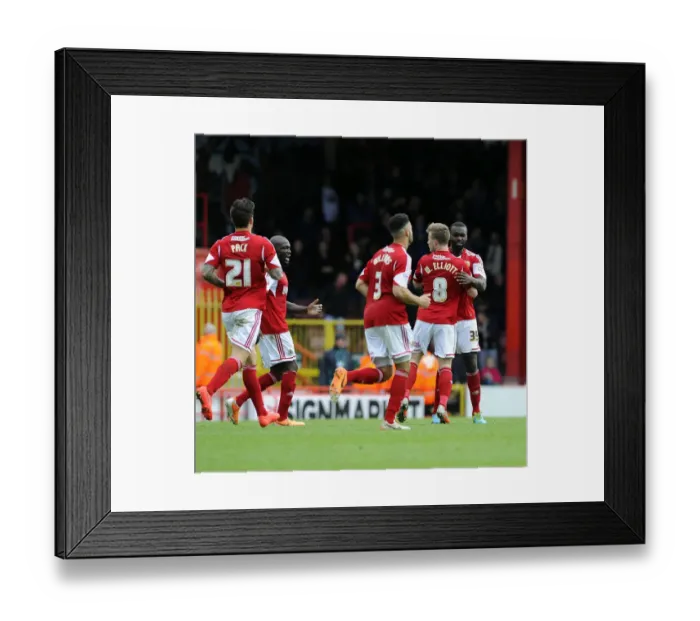 Framed Print : Bristol City Celebrates Wade Elliott's Goal Against Preston North End, Sky Bet League One, 2014 Framed Print : Bristol City Celebrates Wade Elliott's Goal Against Preston North End, Sky Bet League One, 2014