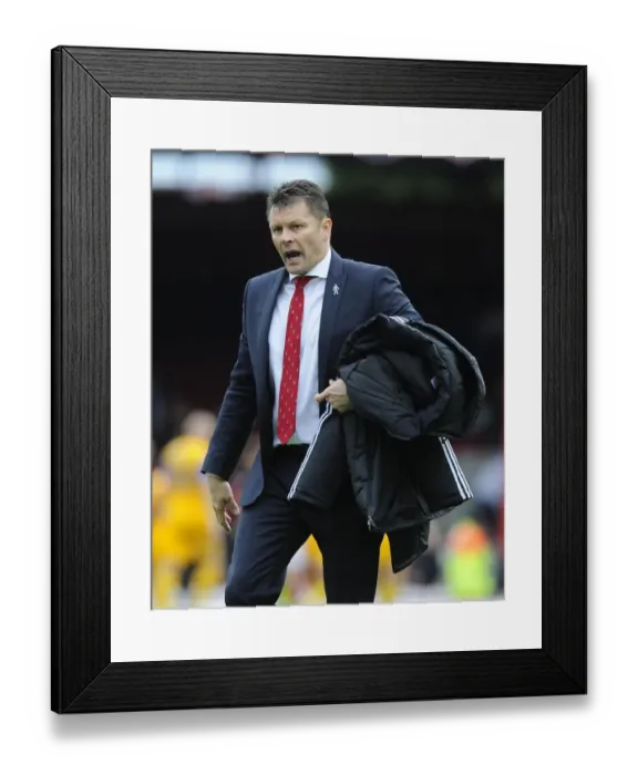 Framed Print : Steve Cotterill Leads Bristol City in Sky Bet League One Match Against Preston North End (05-04-2014)