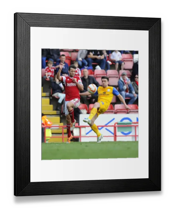 Framed Print : Football Rivalry: Sam Baldock vs David Buchanan - Amid Allegations of Spot Fixing: A Battle at Ashton Gate Framed Print : Football Rivalry: Sam Baldock vs David Buchanan - Amid Allegations of Spot Fixing: A Battle at Ashton Gate