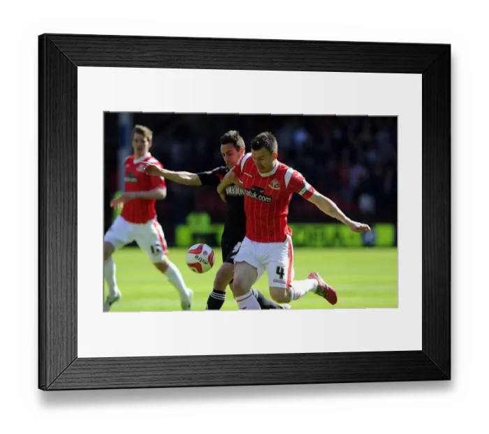 Framed Print : Battling for Supremacy: Sam Baldock vs. Andrew Butler in Walsall vs. Bristol City Football Match, 2014 Framed Print : Battling for Supremacy: Sam Baldock vs. Andrew Butler in Walsall vs. Bristol City Football Match, 2014