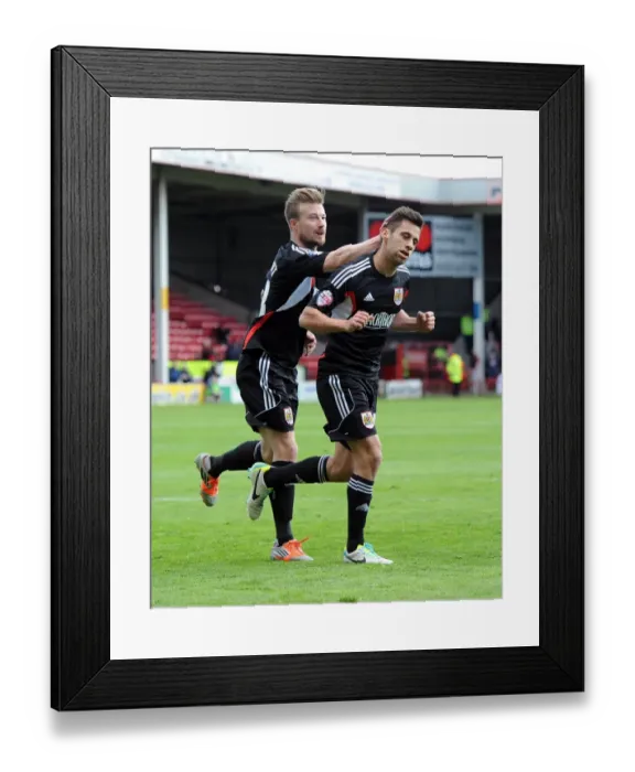 Framed Print : Battling and Celebrating: Sam Baldock and Wade Elliott's Moment of Triumph, April 2014 - Bristol City Football Club Framed Print : Battling and Celebrating: Sam Baldock and Wade Elliott's Moment of Triumph, April 2014 - Bristol City Football Club