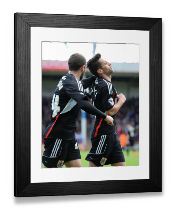 Framed Print : Battling and Celebrating: Sam Baldock and Martin Paterson's Victory Moment, April 2014 (Bristol City Football Club) Framed Print : Battling and Celebrating: Sam Baldock and Martin Paterson's Victory Moment, April 2014 (Bristol City Football Club)