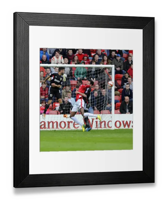 Framed Print : Penalty Called Against Greg Cunningham as Walsall and Bristol City Clash in League One Framed Print : Penalty Called Against Greg Cunningham as Walsall and Bristol City Clash in League One