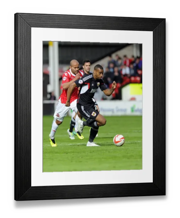 Framed Print : Bristol City's Tyrone Barnett Scores Past Walsall's Adam Chambers in Sky Bet League One Clash Framed Print : Bristol City's Tyrone Barnett Scores Past Walsall's Adam Chambers in Sky Bet League One Clash