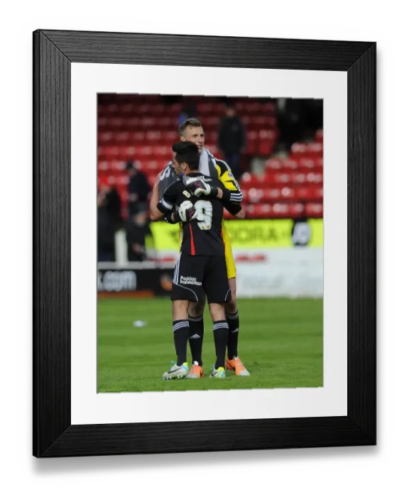 Framed Print : Bristol City's Dramatic Penalty Shootout: Sam Baldock Scores, Simon Moore Saves - Walsall vs. Bristol City, Sky Bet League One