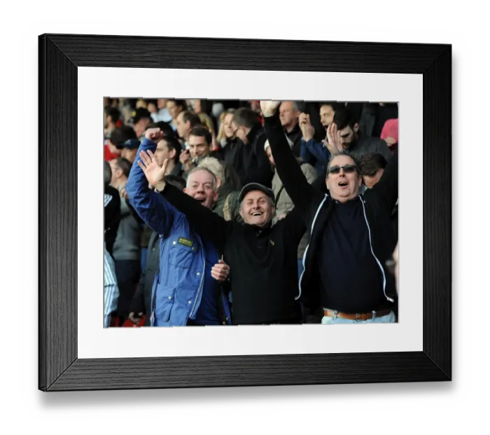 Framed Print : Bristol City's Euphoric Celebration on Walsall's Turf: The Final Whistle Moment (12-04-2014) Framed Print : Bristol City's Euphoric Celebration on Walsall's Turf: The Final Whistle Moment (12-04-2014)