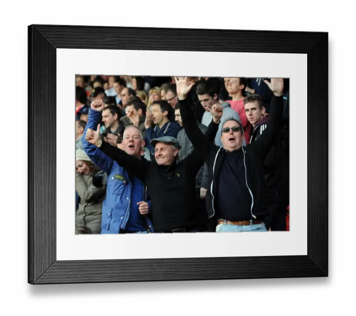 Framed Print : Bristol City's Euphoric League One Title Win: Celebrating at Walsall's Banks Stadium (12 / 04 / 2014)