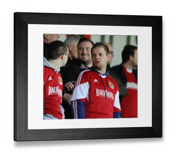 Framed Print : Bristol City Fans in Full Force at Walsall's Banks Stadium