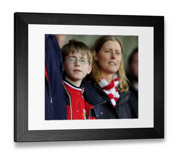 Framed Print : Bristol City Fans Cheering Loudly at Walsall's Banks Stadium, April 2014 Framed Print : Bristol City Fans Cheering Loudly at Walsall's Banks Stadium, April 2014