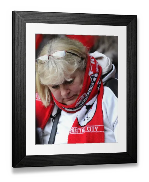 Framed Print : Bristol City Fans in Full Force at Walsall's Banks Stadium