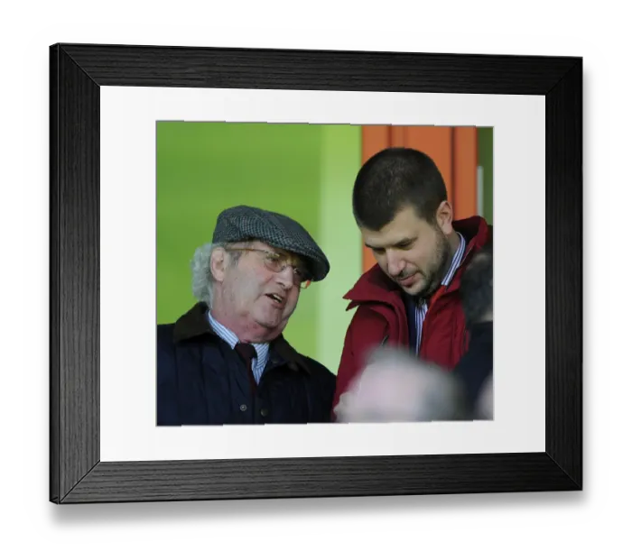 Framed Print : Bristol City FC: Chairman Keith Dawe and Vice Chairman Jon Lansdown at Walsall's Banks Stadium (12 / 04 / 2014) Framed Print : Bristol City FC: Chairman Keith Dawe and Vice Chairman Jon Lansdown at Walsall's Banks Stadium (12 / 04 / 2014)