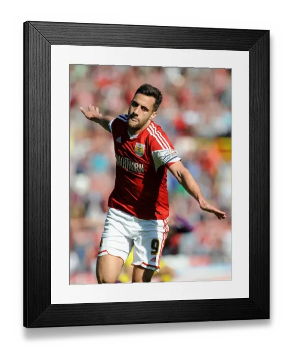 Framed Print : Late Drama: Sam Baldock Scores the Winning Goal for Bristol City against Notts County Framed Print : Late Drama: Sam Baldock Scores the Winning Goal for Bristol City against Notts County