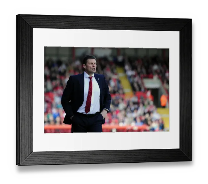 Framed Print : Steve Cotterill Leads Bristol City: Sky Bet League One Clash Against Notts County at Ashton Gate, 2014