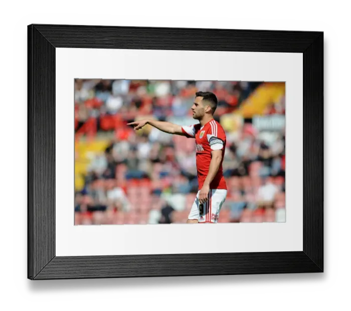 Framed Print : Bristol City's Sam Baldock in Action Against Notts County, 2014