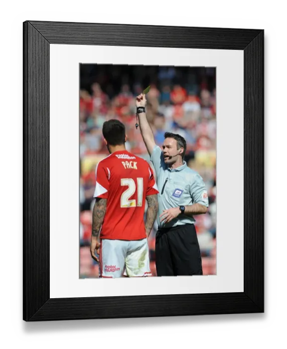Framed Print : Marlon Pack Receives Yellow Card in Bristol City vs. Notts County Football Match, 2014 Framed Print : Marlon Pack Receives Yellow Card in Bristol City vs. Notts County Football Match, 2014