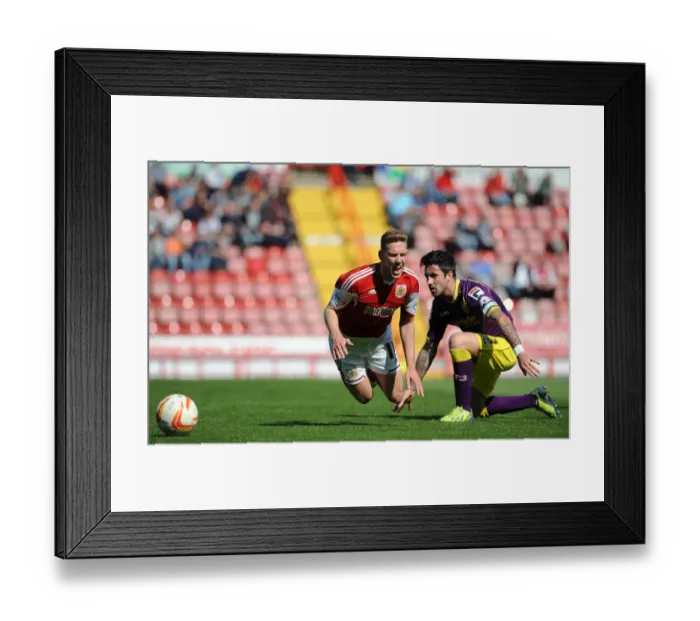 Framed Print : Bristol City vs Notts County: Wagstaff Foul in Sky Bet League One Clash at Ashton Gate Framed Print : Bristol City vs Notts County: Wagstaff Foul in Sky Bet League One Clash at Ashton Gate